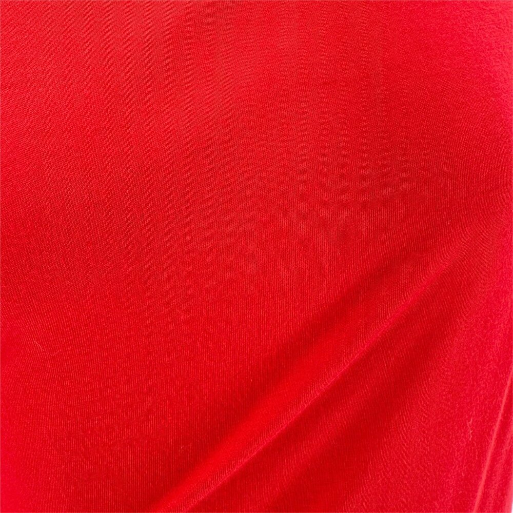 DRIES VAN NOTEN Asymmetric 3/4" sleeve scoop neck in Red Sz S - Picture 3 of 9